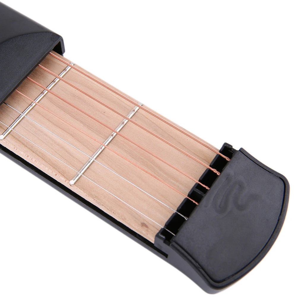 Обучающая гитара навыки Мини карманный игра на гитаре инструмент 6 струн 4 Лада