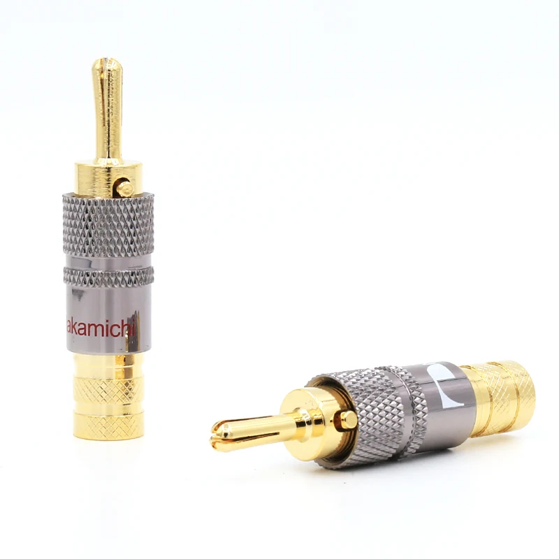 

Nakamichi, Банановый штекер с замком, красный и белый динамик, стандартный кабель для динамика, Банановый штекер