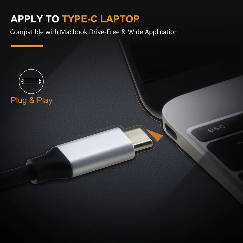 Кабель USB C высокого качества концентратор type C 3,1-3 порта USB 3,0 с usb type C 4 в 1 концентратор для ноутбука Windows samsung C039