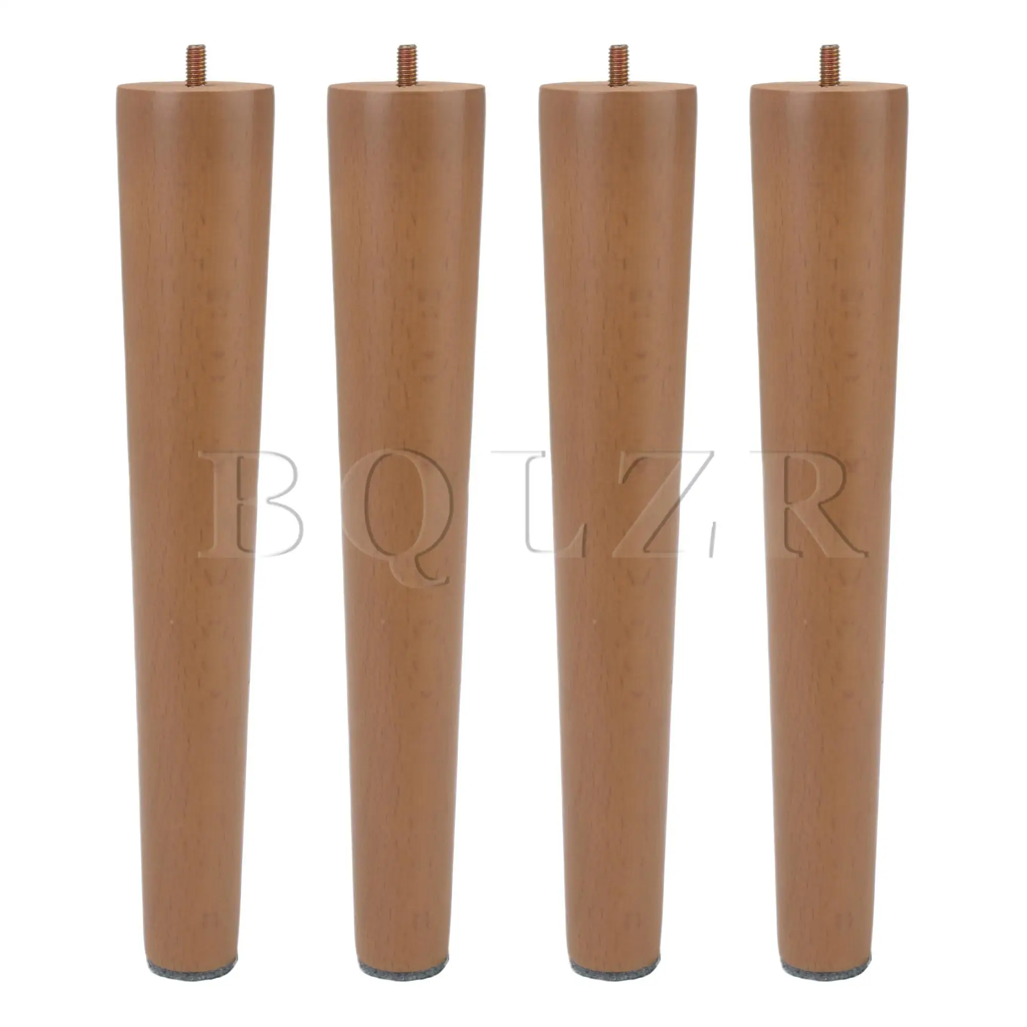 

BQLZR 4 шт. 24,2x4,1x2,5 см коническая кисть деревянные ножки для мебели w/ M6 винт для стола