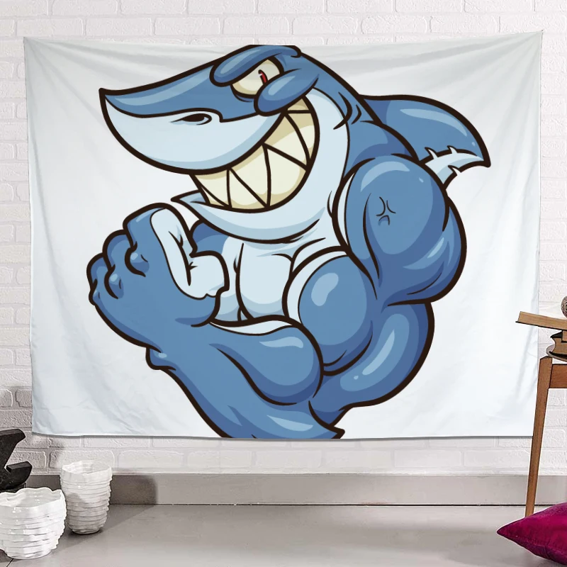 Home Gym Hanging Cloth Muscle Animal Wall Dormitory Bedroom Bedside Decoration Mural Hippie Tapiz Gobelin | Дом и сад