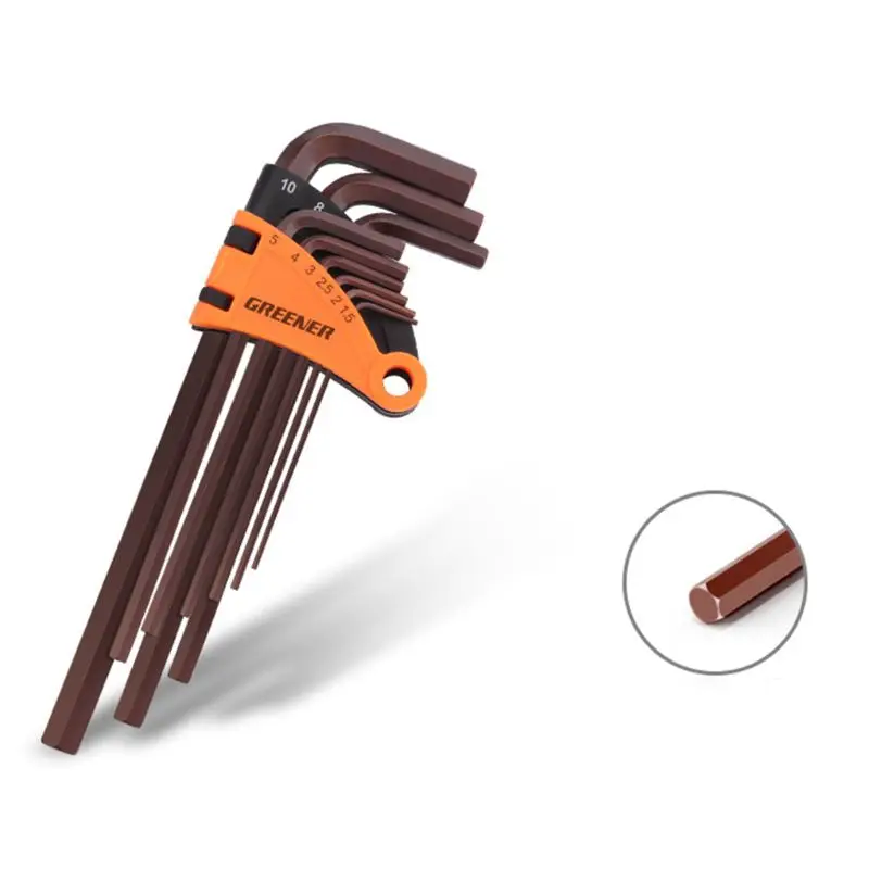 

9pcs 1.5-10mm Hexagon Allen Key Wrench Tools Spanner Screwdriver Set Flat Ball