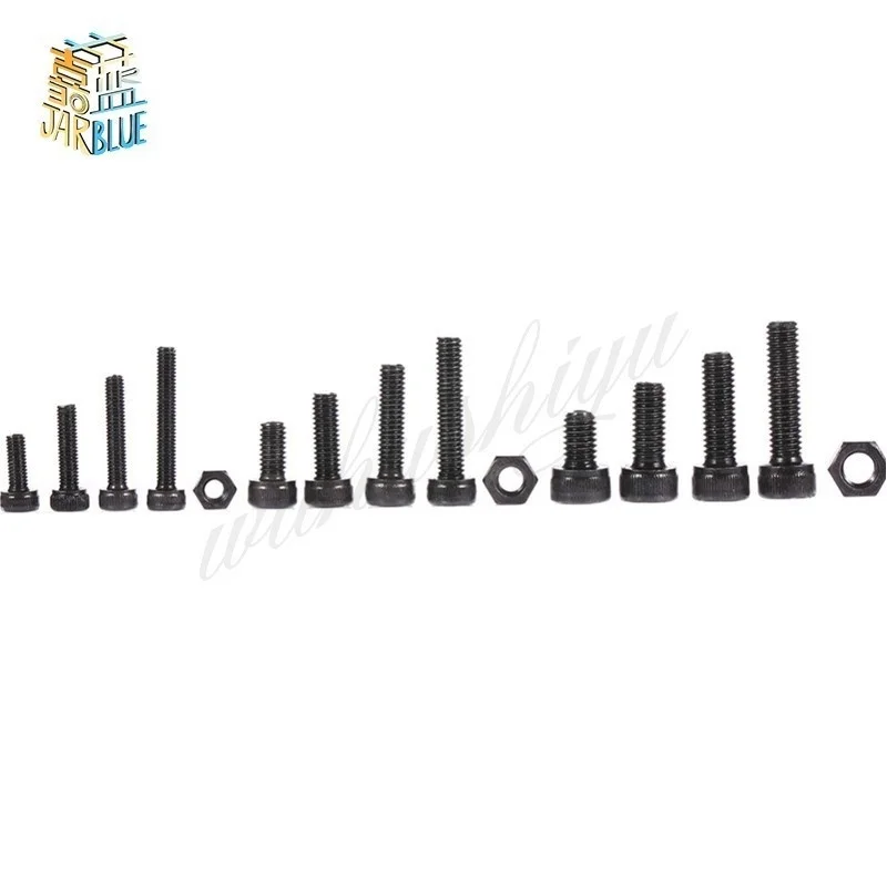 420Pcs/set M3 M4 M5 Carbon Steel Hex Socket Cap Head Screws and Nuts Assrotment Set Fastener Hardware | Обустройство дома