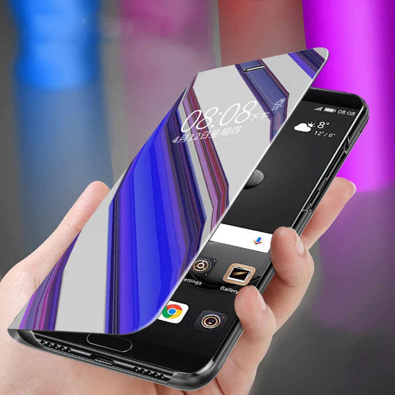 Роскошный зеркальный чехол-книжка для телефона Huawei P10 Lite P 10 легкий прозрачный