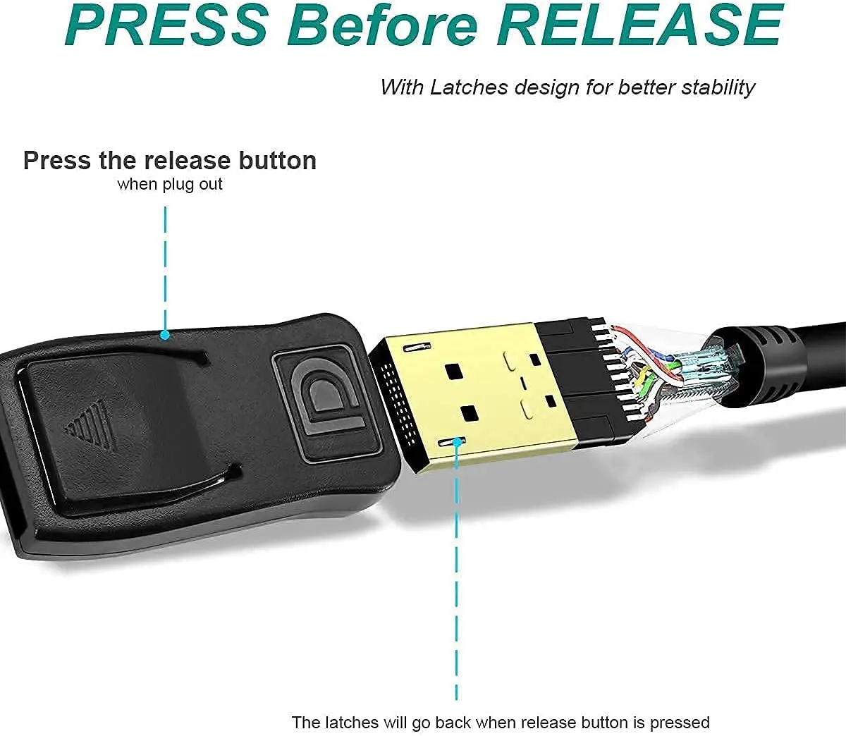 

DisplayPort Cable 6ft 4K DP Cable Gold-Plated DP to DP Ultra High Speed Display Port Cable for Laptop PC TV- Gaming Monitor Cord