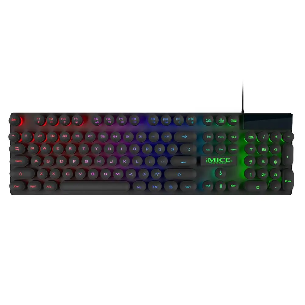 

AK-800 USB Wired 104 Keys RGB Backlight Gaming Mechanical Feeling Keyboard Ergonomic Design with Adjustable Bracket