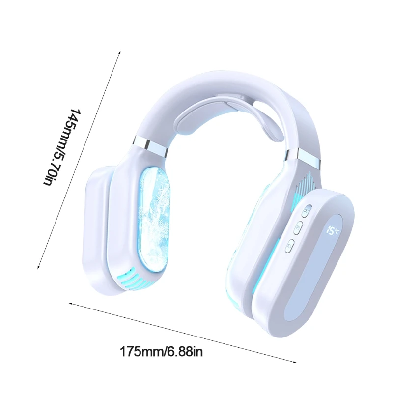 

Hanging Neck Portable Fan Headphone Design Rechargeable Hand Free Bladeless USB Wearable Neckband Mobile Air Conditioner