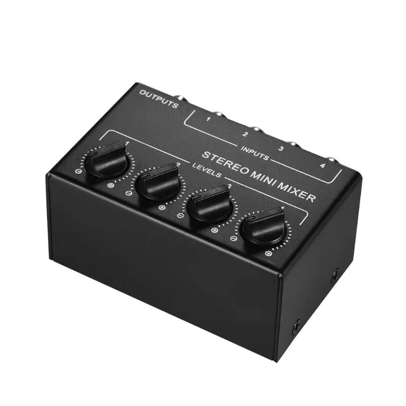 

Superior Quality CX400 Mini Passive Stereo Mixer Rca 4-Channel Passive Mixer Small Mixer Stereo Dispenser for Live Studio