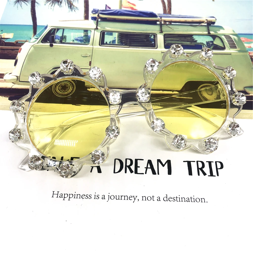 

Солнцезащитные очки детские круглые, с желтыми линзами, UV400, От 4 до 8 лет