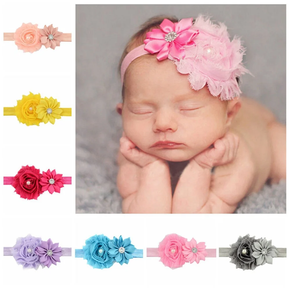 

12pcs/lot Cute Headband Hairband For Girls Rhinestone Flowers Headbands Kids Hair Accessories Gifts 580
