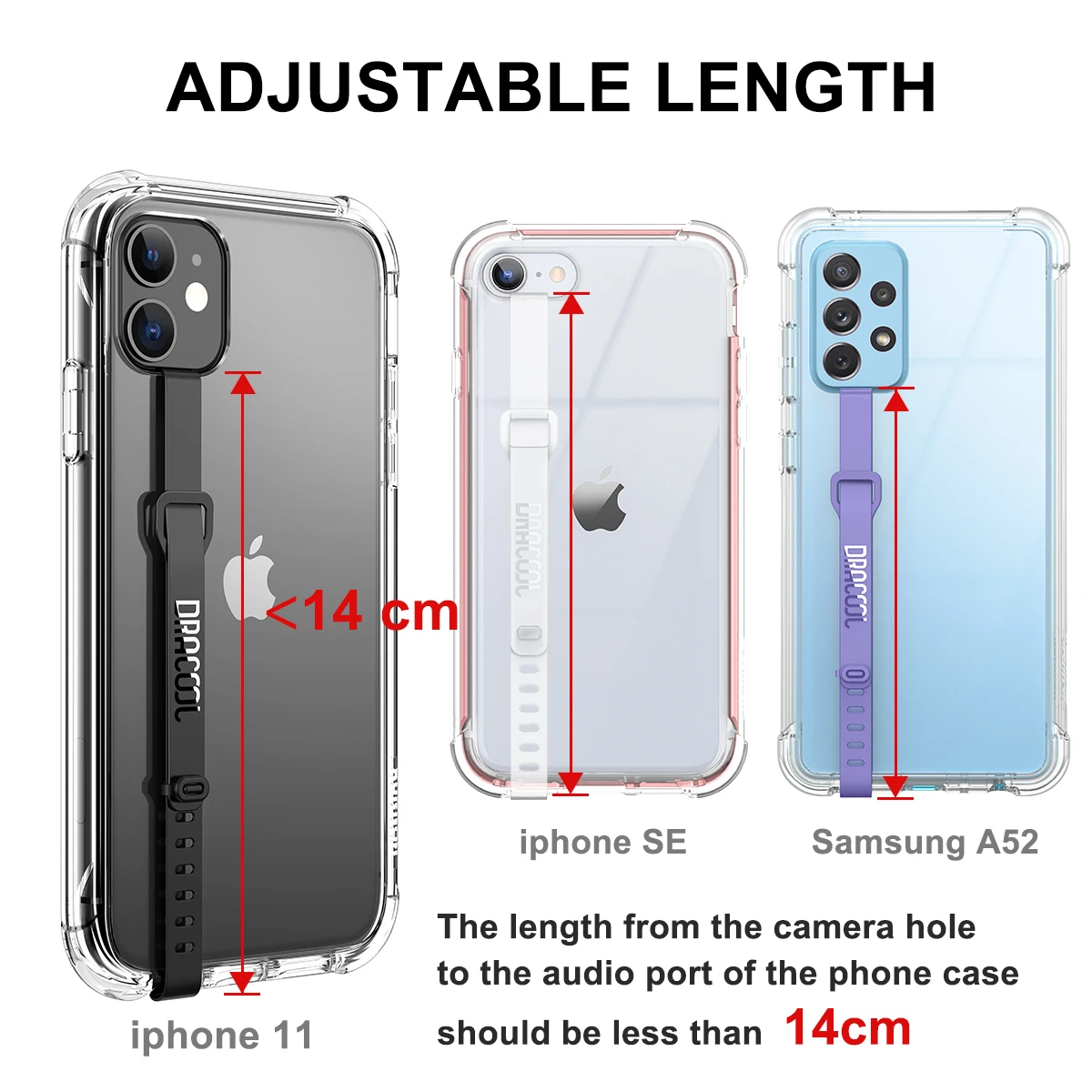 2pcs Soft TPU clear Wristband Hand Band silicone Grip Phone Hand Finger Ring Holder Strap Ropes Band For iphone Samsung  Bracket