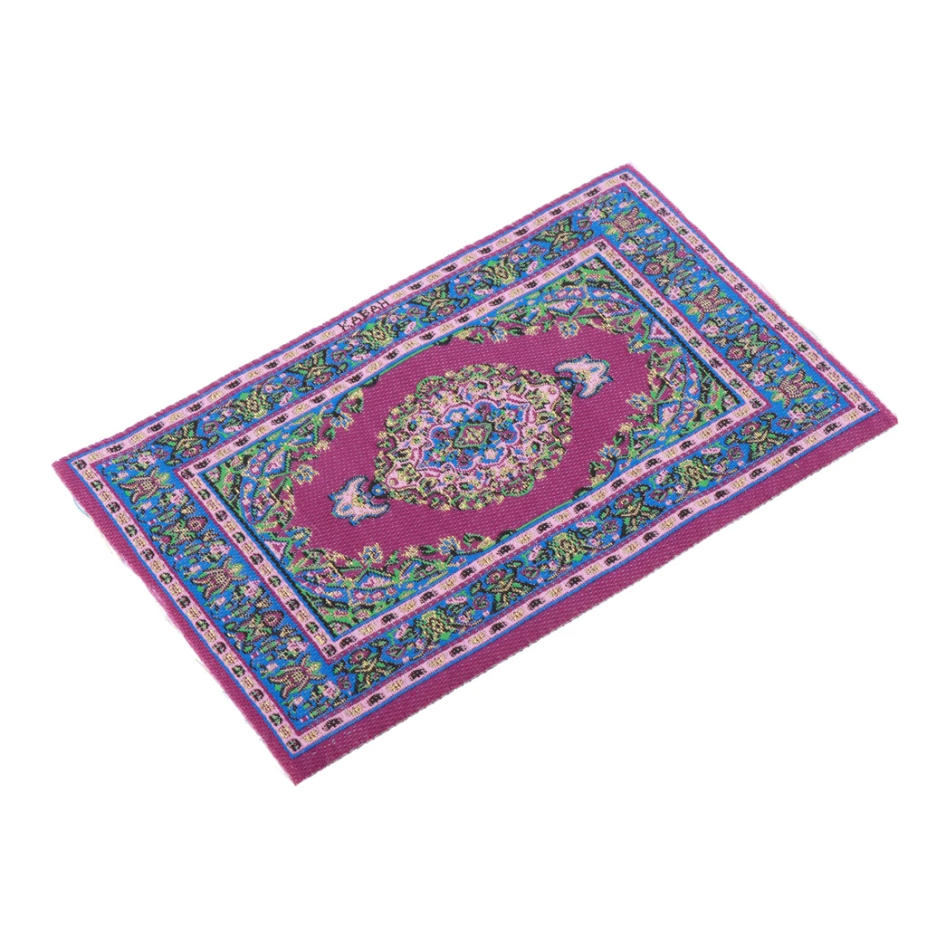 Ручной работы миниатюрный пол ковер вышивка игрушки для 1:12 Масштаб Кукольный