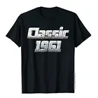 Футболка хлопковая для мужчин и женщин, Классическая забавная тенниска в винтажном стиле с принтом в виде комиксов на 60-летий день рождения, лето 1961
