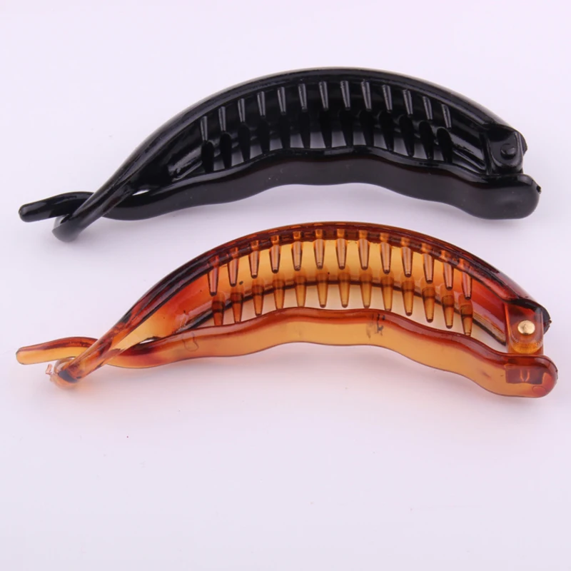 Модная заколка для волос в форме банана женщин простая пластиковая Pc прозрачная