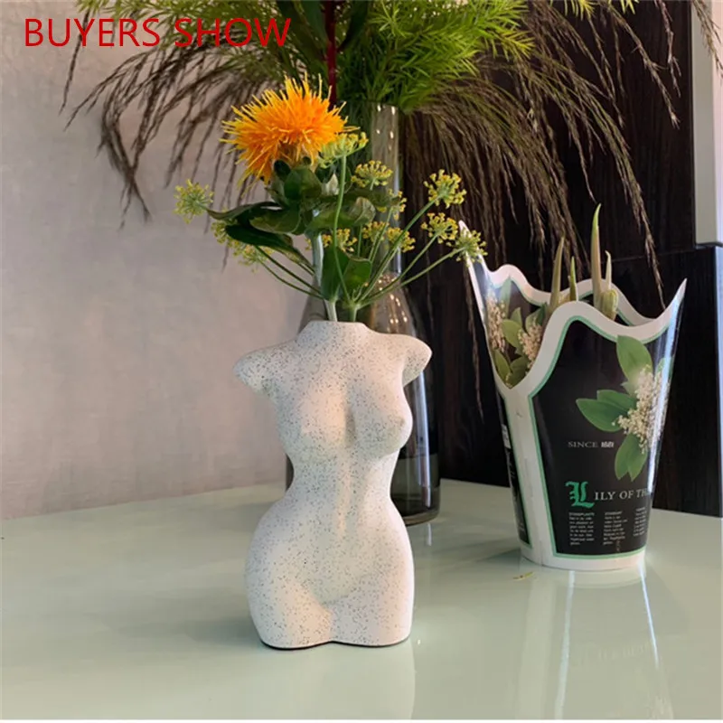 

Body Art Design Flower Vase Nude Female Sculpture Flower Vase Creative Hobby Vase Planting Machine Home Decor Ornamental