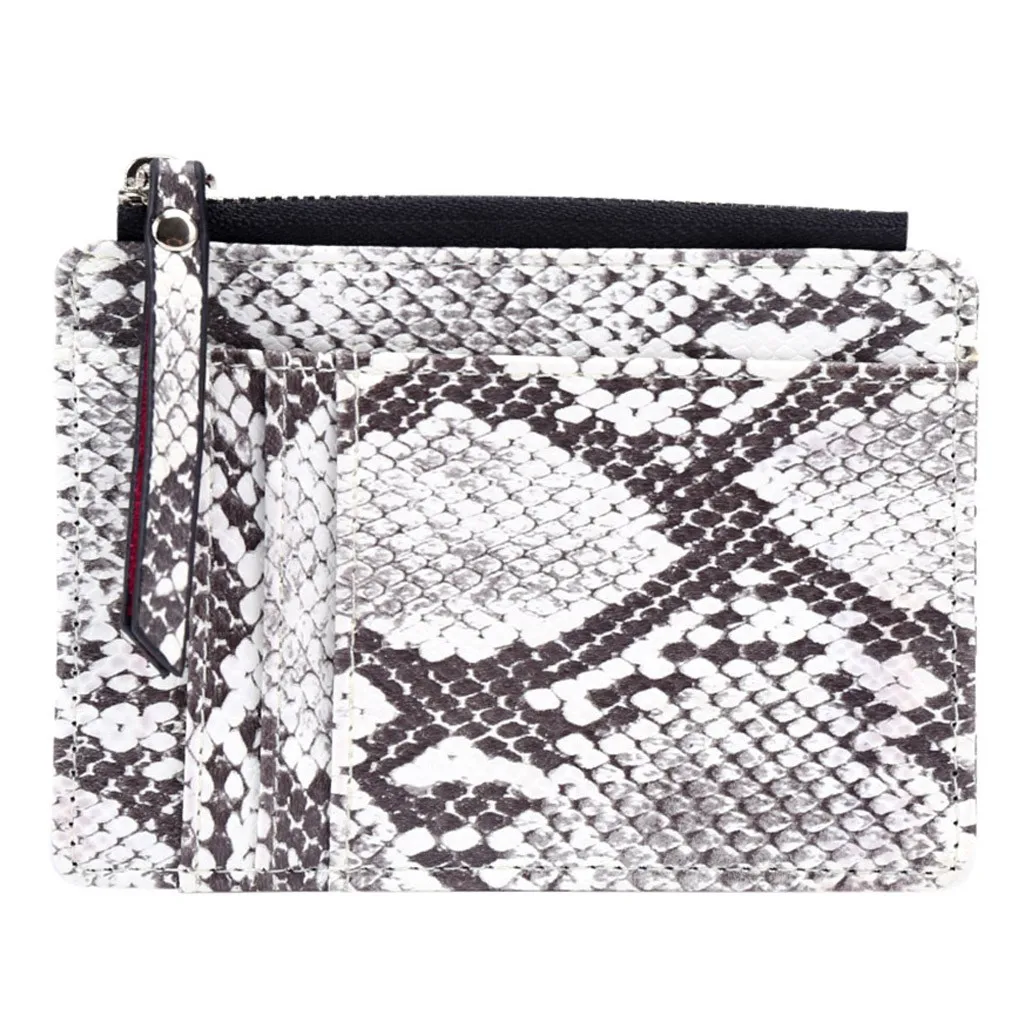 Женский кошелек роскошный синий модный для женщин Змеиный короткий монет