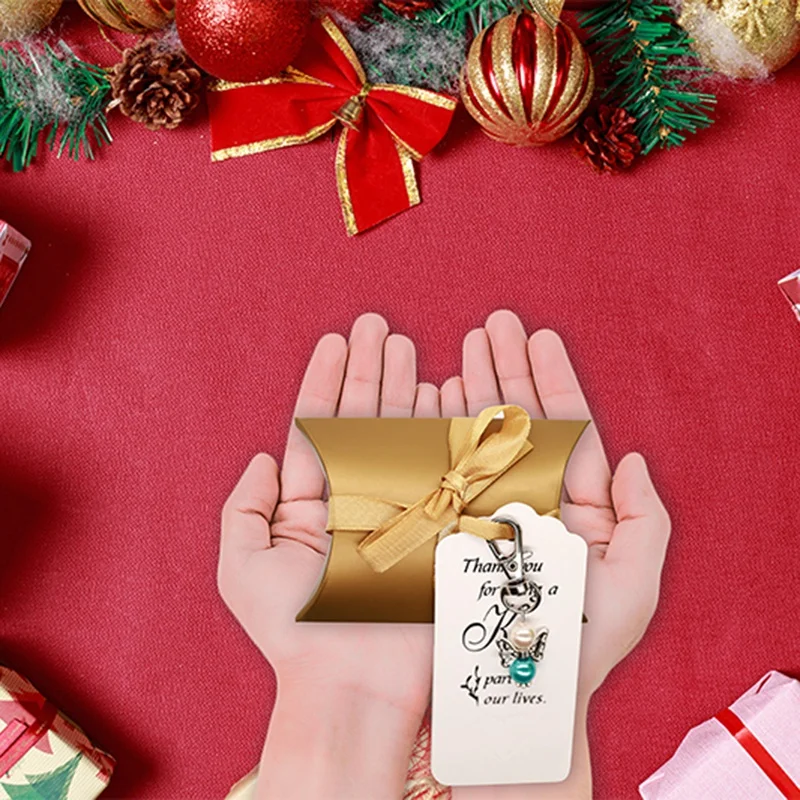 

50Set Wedding Candy Box Wedding Gift Guarding Wings Angel Keychain European Wedding Candy Gift Box