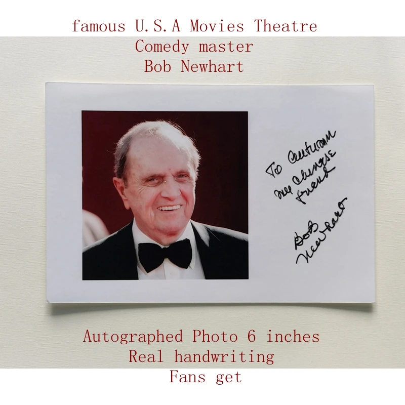 

Знаменитый фильм США, кинотеатр, комедия, мастер Боб Newhart, фото с автографом, 6 дюймов, Настоящие поклонники рукописного письма, получить