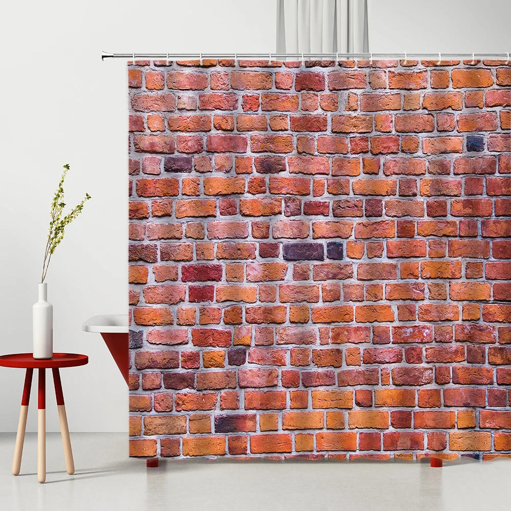 Винтажные настенные занавески из камня для ванной комнаты душа с геометрическим