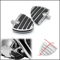 motorcycle wing foot pegs foot rests chrome highway fits for harley honda yamaha suzuki 10mm male mount style support
