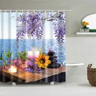 Занавеска для душа, водонепроницаемая, с 3d-изображением пейзажа, для дома, шторка для душевой, ванной