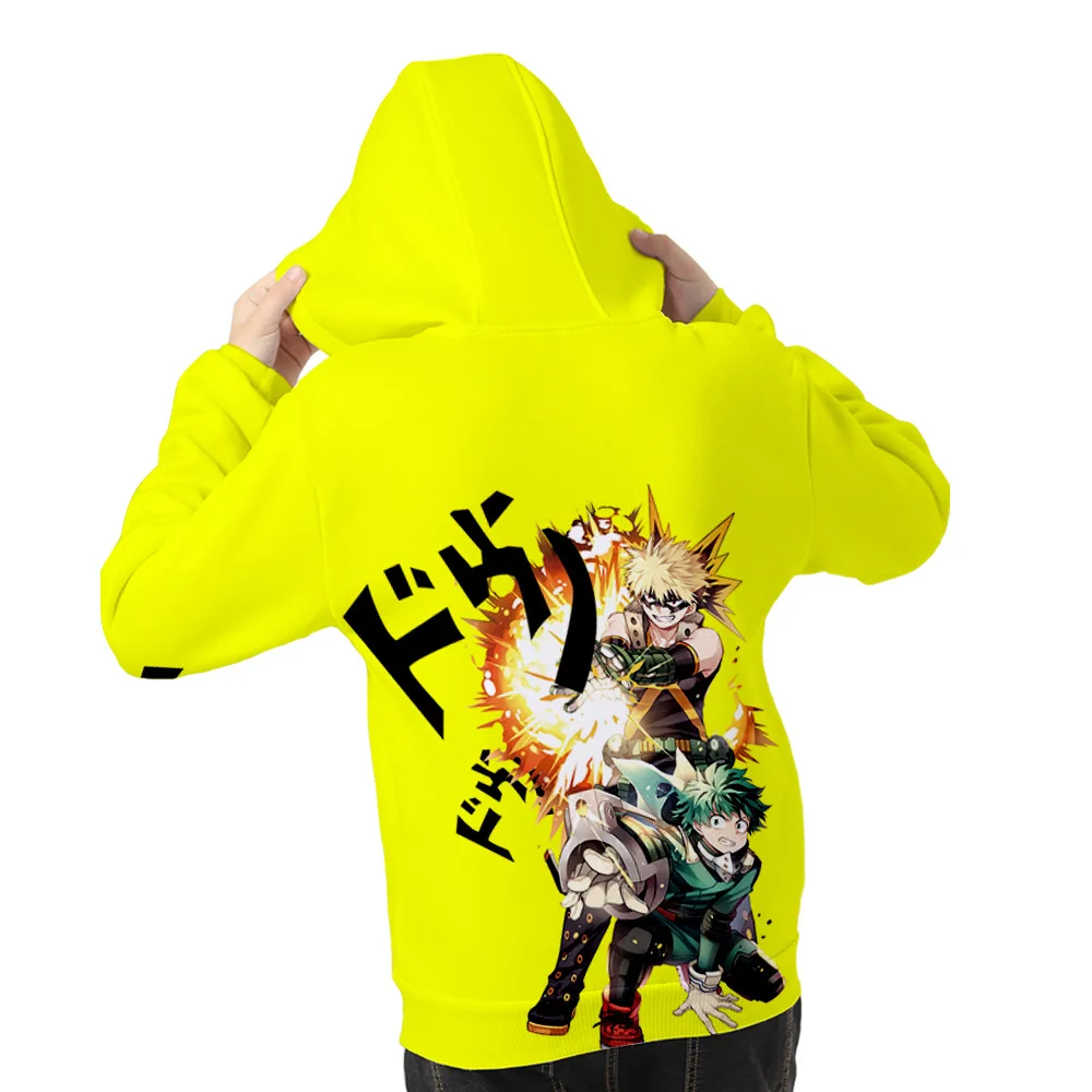 Толстовка с капюшоном в стиле аниме Моя геройская Академия | Мужская одежда