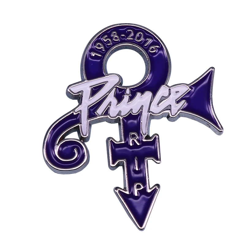 Rip Prince pin фиолетовый дождевой Стиль Поклонники шрифта дань памятный значок