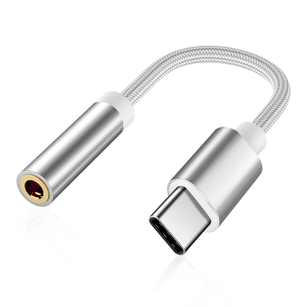 Тип USB C до 3 5 мм наушники кабель мужской с разъемом подачи внешнего сигнала AUX Jack