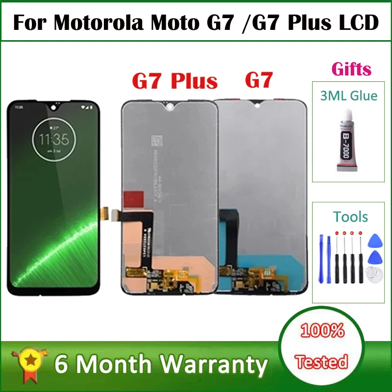 Протестированный ЖК-дисплей для MOTO G7/G7 PLUS детали ЖК-экрана G7 xtсейл G7plus XT1965 |