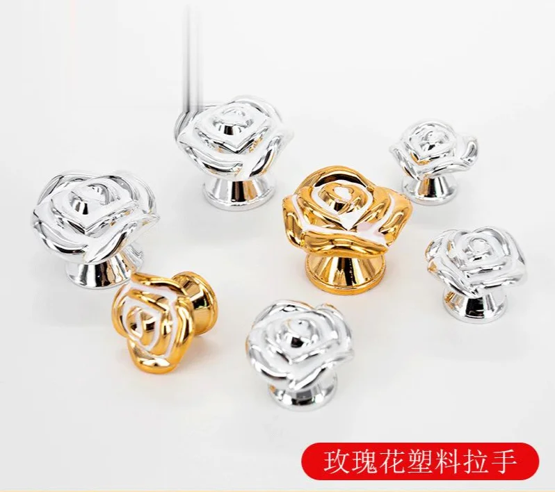 

Wine Cabinet Shoe Cabinet Handle Simple Cabinet Closet Door Handle Simple Plastic Furniture Handle Rose Carving