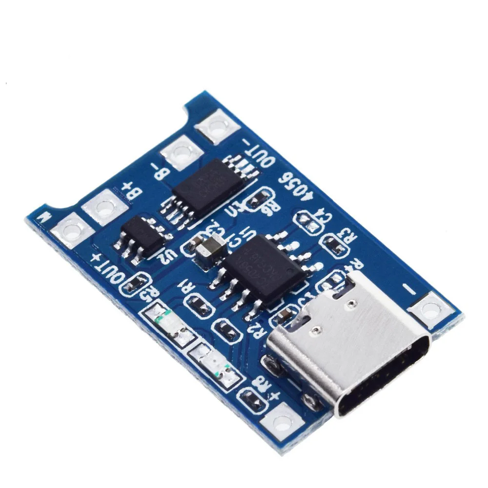 Зарядная плата TP4056 18650 модуль зарядного устройства 5В 1A с Micro USB типа c для литиевой