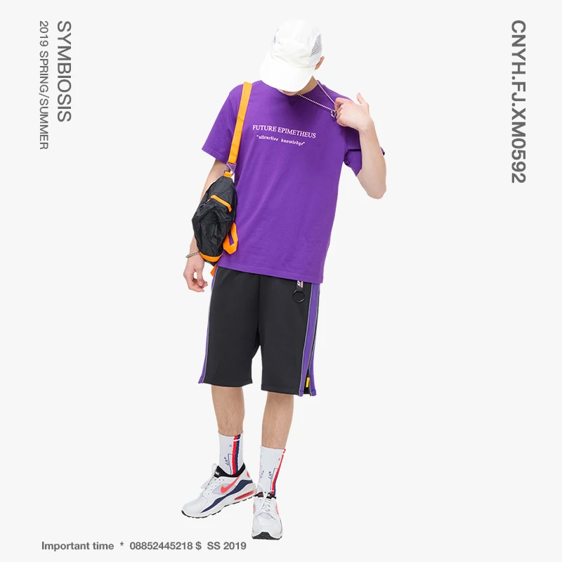 2019 новые летние повседневные шорты Для мужчин черный улице прохладно Пять штанов