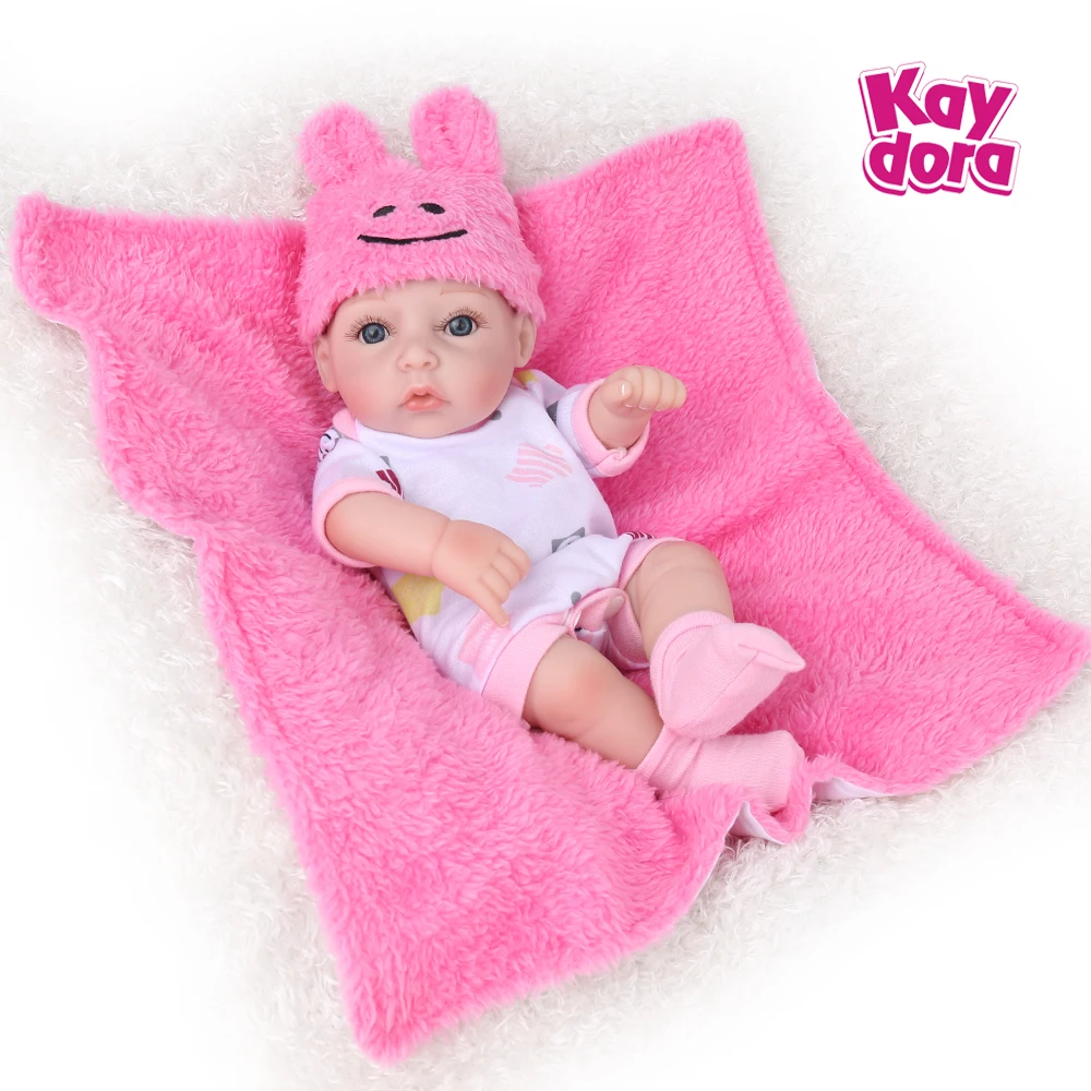 Полностью Силиконовое тело 11 дюймов 28 см кукла младенец для девочек Реалистичная