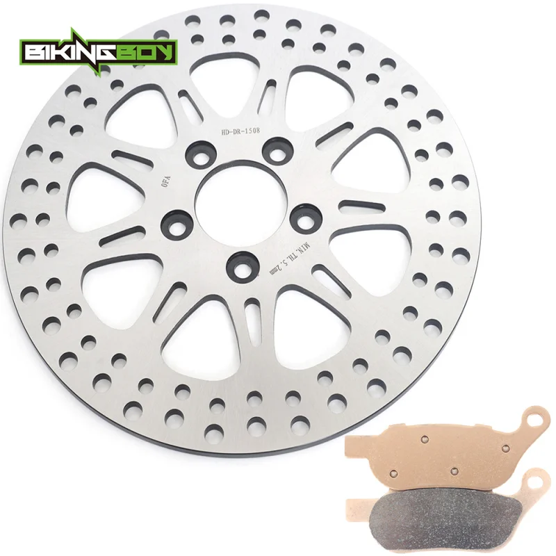 

BIKINGBOY Rear Brake Disc Disk Rotor Pads FXDC Super Glide FXDB Street Bob FXDF Fat Bob FLSTC Heritage FLSTN Deluxe 08 09 10 11