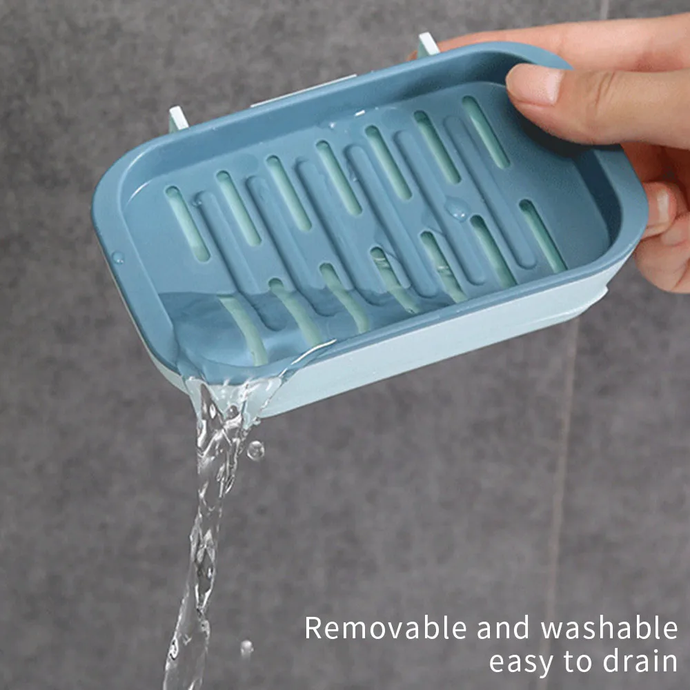 Портативный двухслойный ящик для мыла без дренажа перфорированный мытья рук