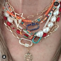 juya diy new creative spiral lock accessories supplies handmade mesh chains pendant punk jewelry making carabiner screw clasps