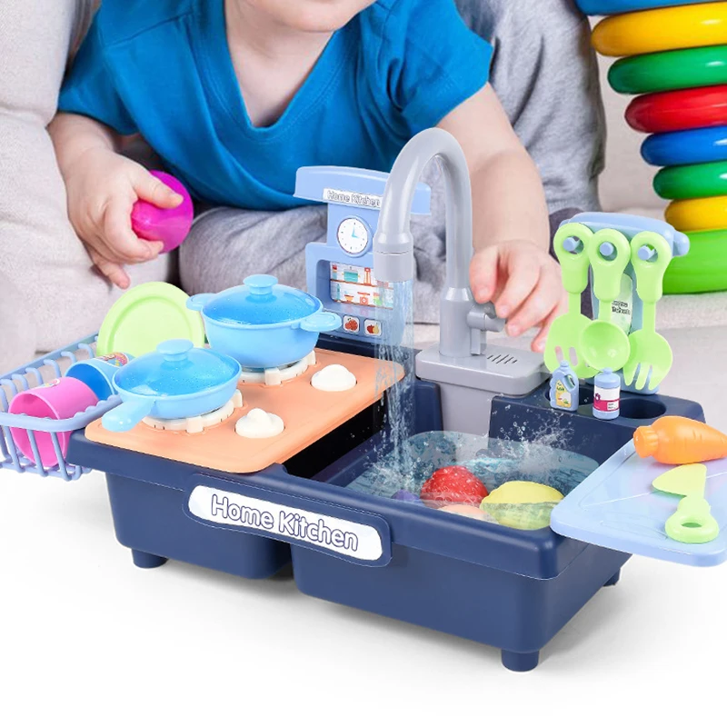 

Kitchen Dishwashing Toys Play House Water Toys Electric Discharge Dishwasher Effluent Boy Girl Early Childhood Educational Toys