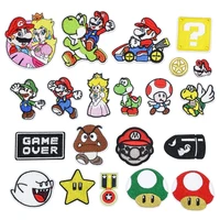 1pcs super mario bros cartoon game cartoon cloth stickers decorative clothes stickers patch stickers can be sewn and ironed