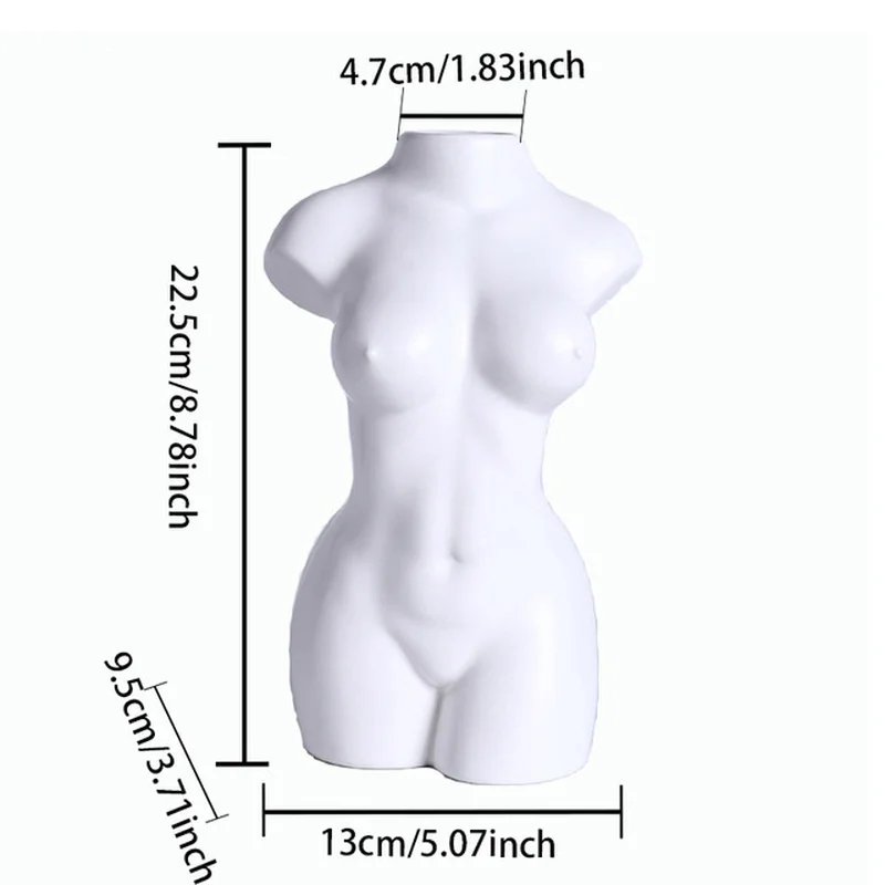 

Ceramic Body Art Flower Vase Nordic Creative Decoration Nude Female Sculpture Planting Machine Home Decoration Accessories