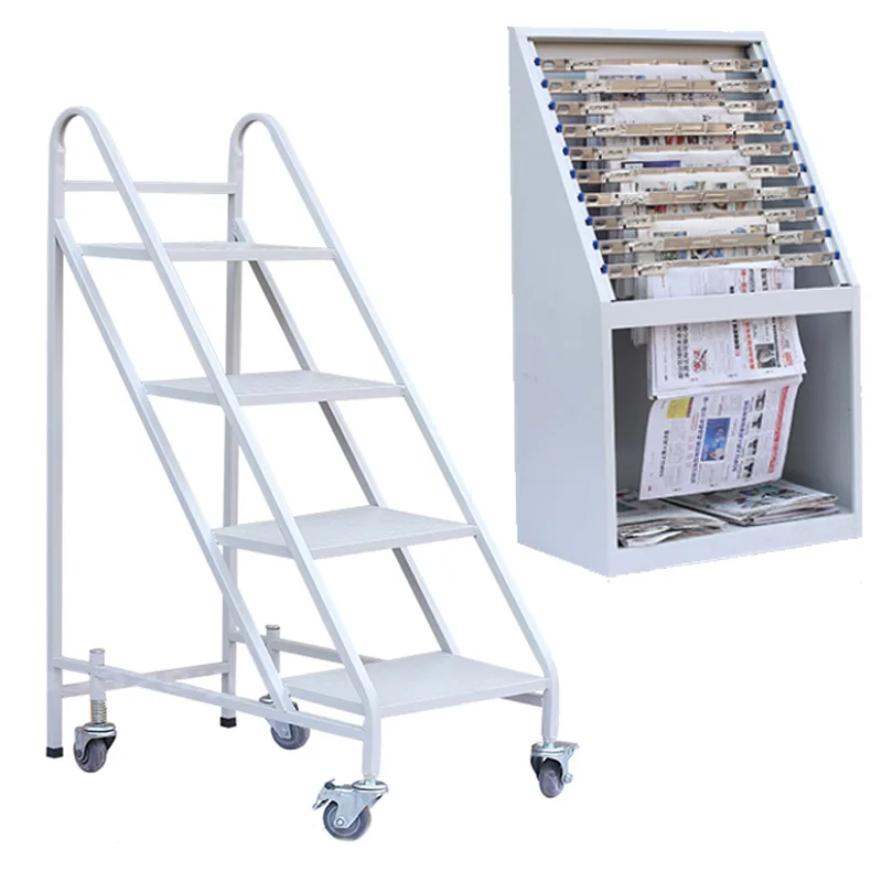 

Тележка для библиотеки книжная лестница, мобильная Тихая тележка, Бытовая Лестница для скалолазания, многофункциональный инструмент для а...