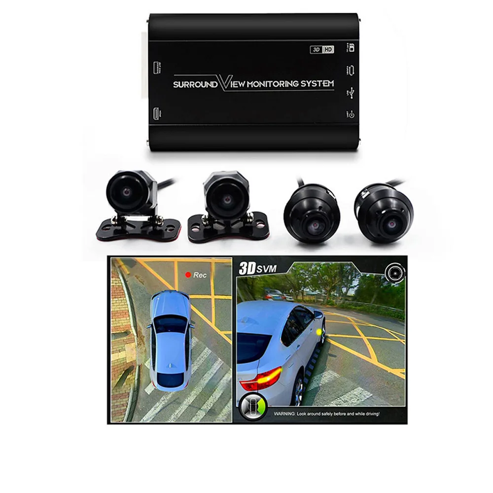 

Bird View System 1080P 3D 360 Surround View System Digital Video Recorder Multi-angle Adjustable Metal Car camera DVR G-Sensor