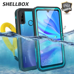 shellbox waterproof case for huawei p30 lite p30 pro 360 shockproof case for huawei p40 pro p20 pro p20 lite clear cover free global shipping