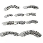 Металлический соединитель шарма, старинная Посеребренная трубка, Цветочная полая изогнутая прокладка трубки, бусины для изготовления ювелирных изделий, браслетов, ожерелий