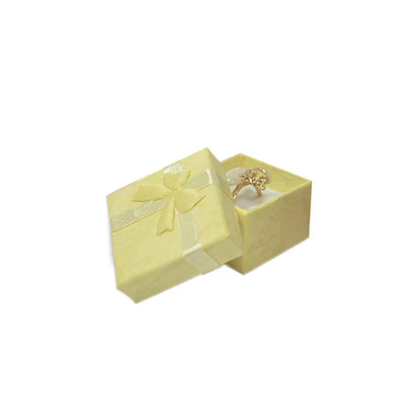 Yellow 1 шт разных цветов ювелирные изделия Дисплей Коробка кольцо коробка серьги 4*4*3 см Упаковка Подарочная коробка - Цвет: Yellow