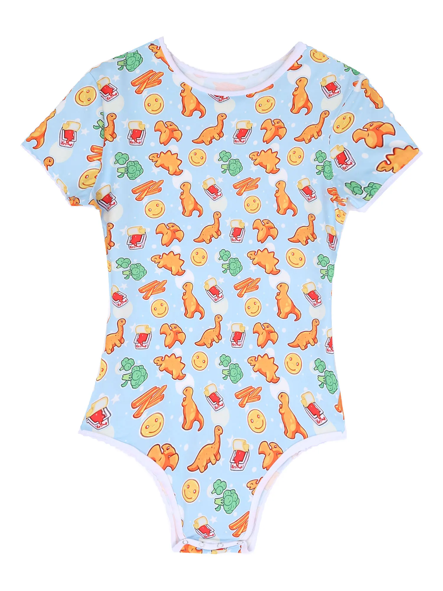 Adult Diaper Jumpsuit Cotton One-piece Pajamas Romper Women Cute Cartoon Sleepwear |