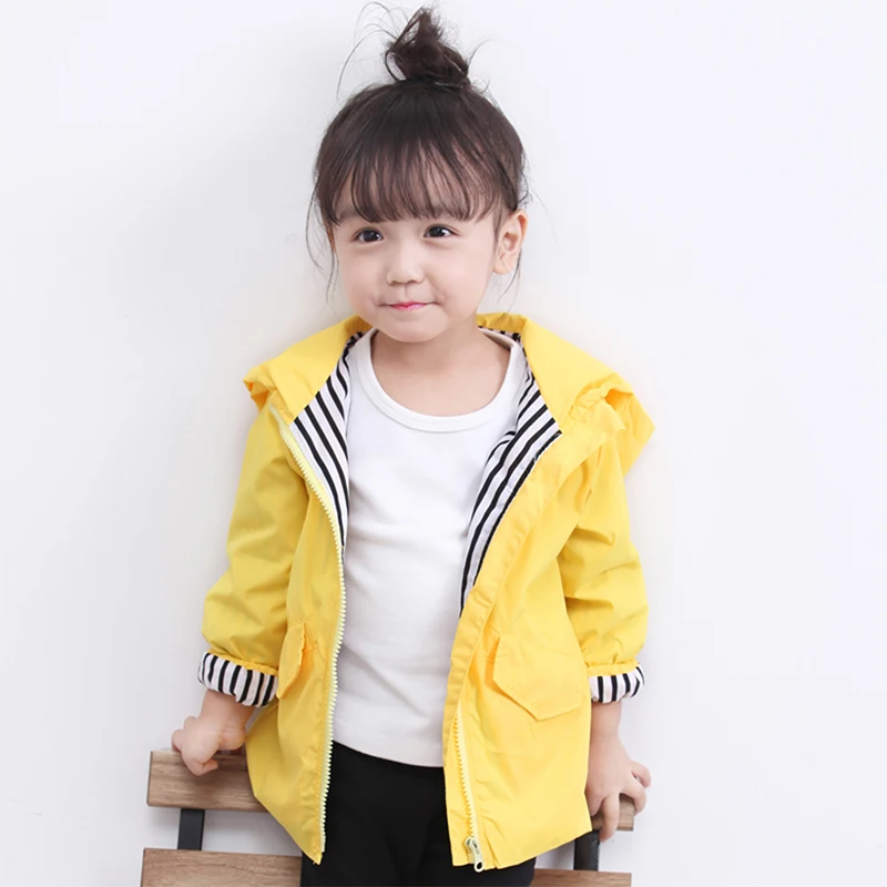 

1-4Y Toddler Baby Boy Girl Duck Raincoat Cartoon Hoodie Zipper Coat Outfit