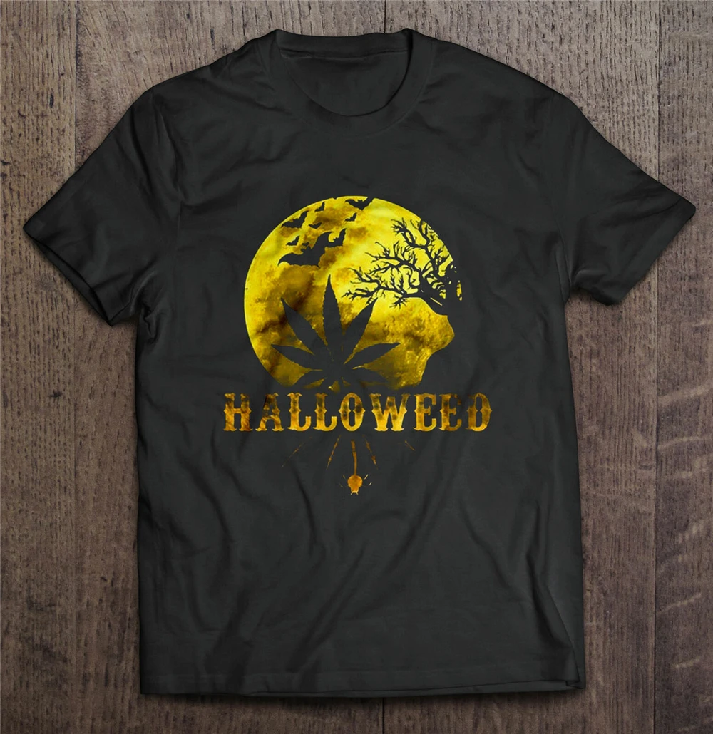 Smoke Weed Повседневная Halloweed Хэллоуин Мужская футболка S-3Xl высокое качество | Отзывы и видеообзор -4000255808262