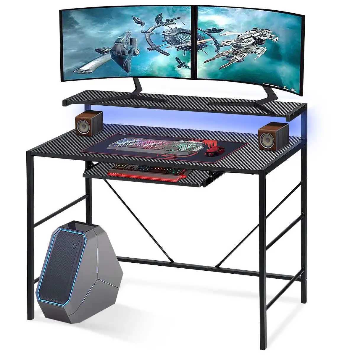 

Стол компьютерный RGB со светодиодной подсветкой и клавиатурой