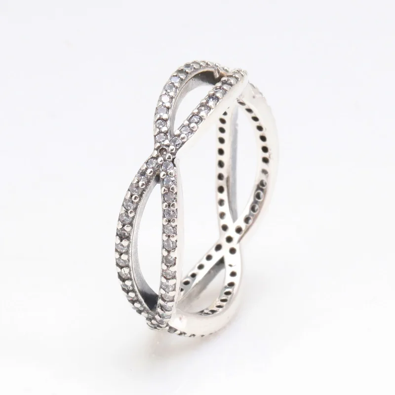 

DoDoFly Authentic 925 Sterling Silver Hollow Winding Intertwined Stackable Ring Fashion Jewelry