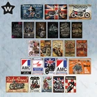 Классический винтажный номерной знак для мотоцикла, металлический жестяной знак, рекламный номерной знак для мужчин, настенное украшение для клуба, бара, Декор